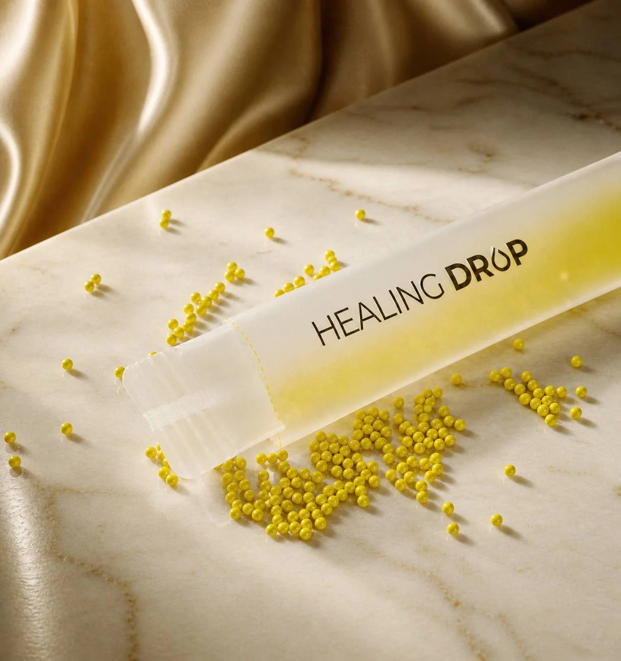 대전 요요 방지 한약|HEALING DROP 영양제 스틱을 든 여성 모델