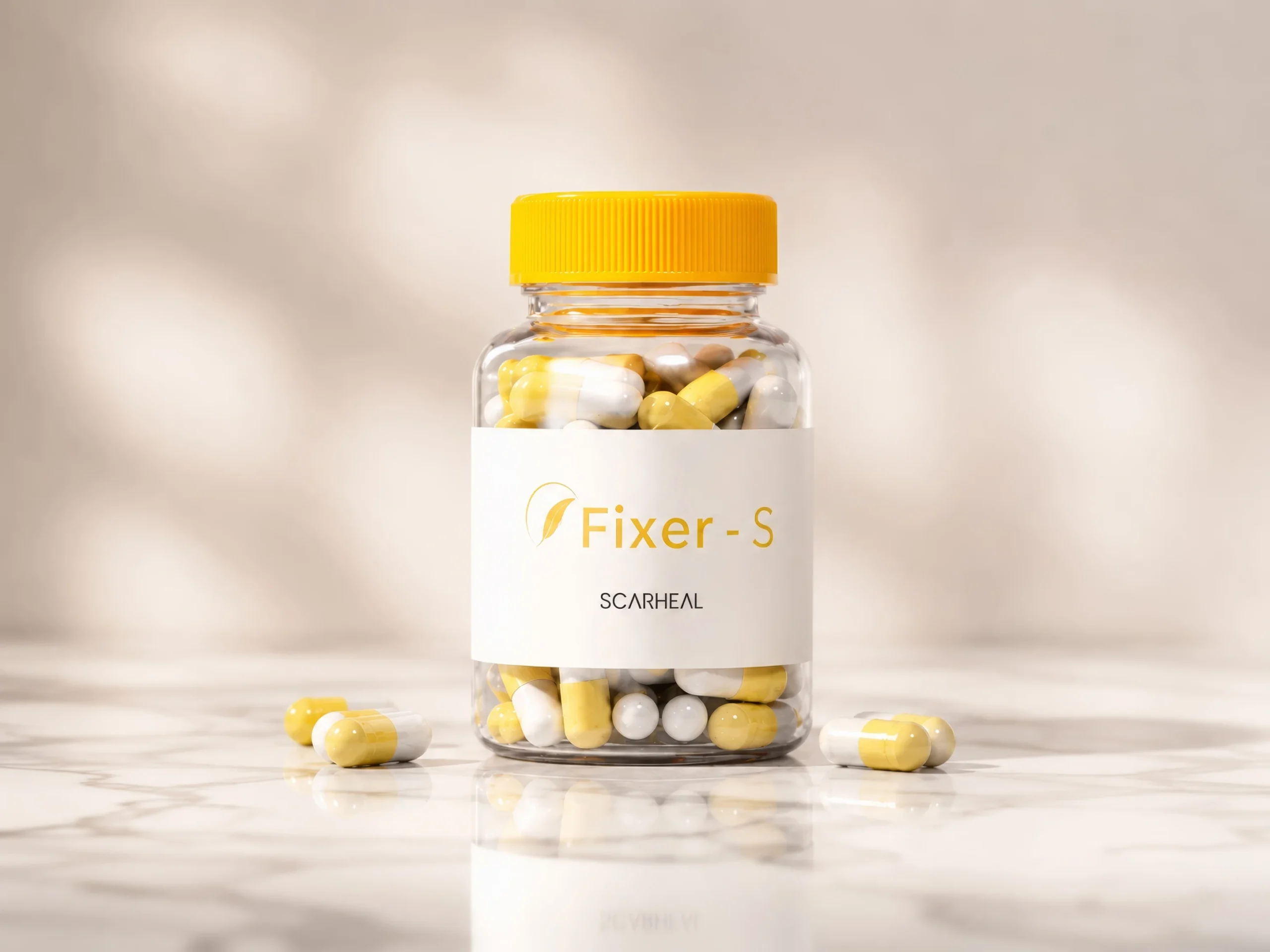 대전 체중 유지 한약|Fixer-S SCARHEAL 영양제 캡슐 약병 사진